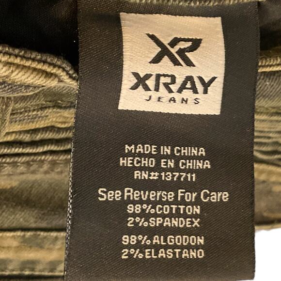 XRAY Jeans Men's Size 34 x 30 Green Camo Skinny Jeans School Cotton Stretch Hunt - Picture 8 of 12